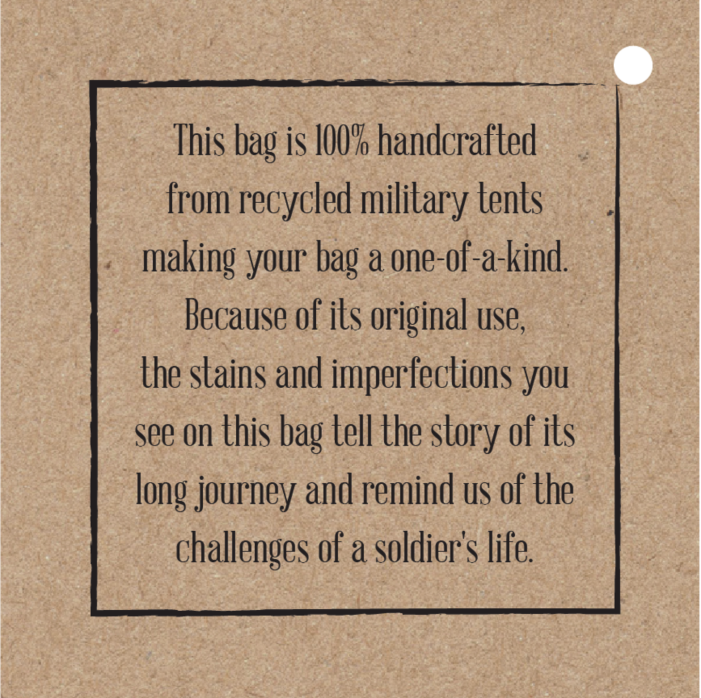 Vintage Leather and Recycled Military Tent Messenger Bag – full product view – H6 Outfitters