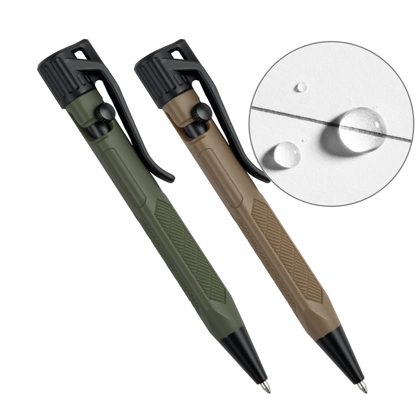 Two PK Plastic and metal Bolt Action Pen 2 Pack