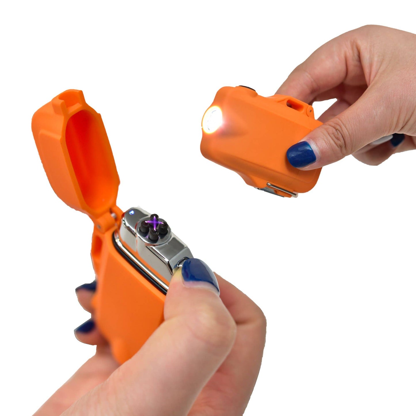 Quad-Core Arc Spark Lighter | USB Rechargeable w/ Flashlight