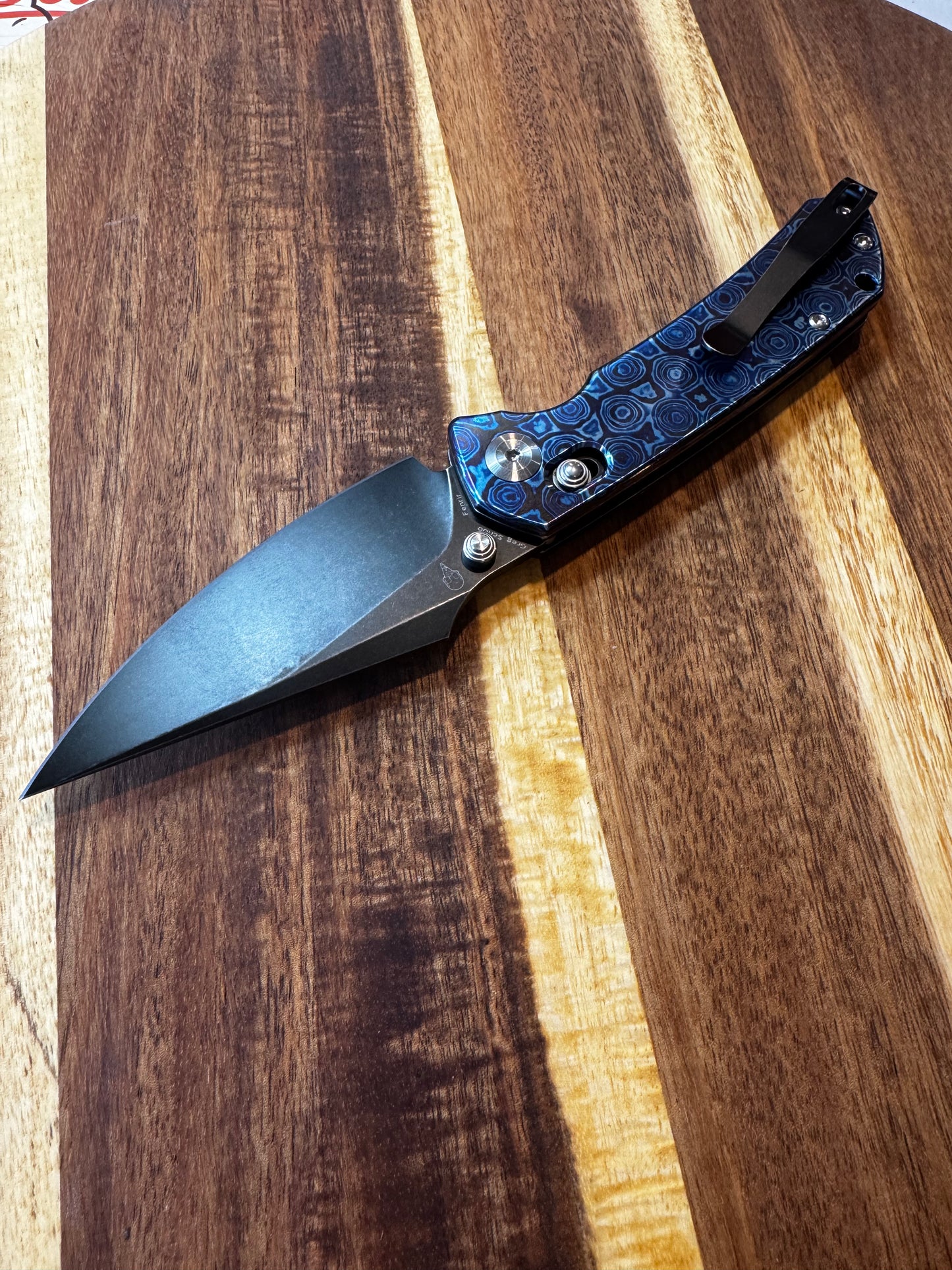 Kansept Fenrir K1034V6 - CPM S35VN Black Stonewashed Blade, Timascus Handle
