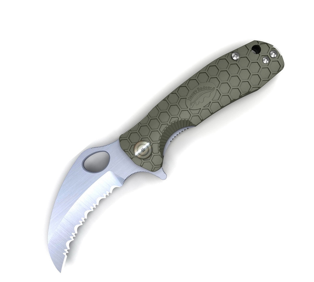 Honey Badger Claw Medium – Green Serrated