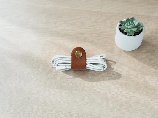 Cord Keeper | Cable Organizer - USA Made Full Grain Leather