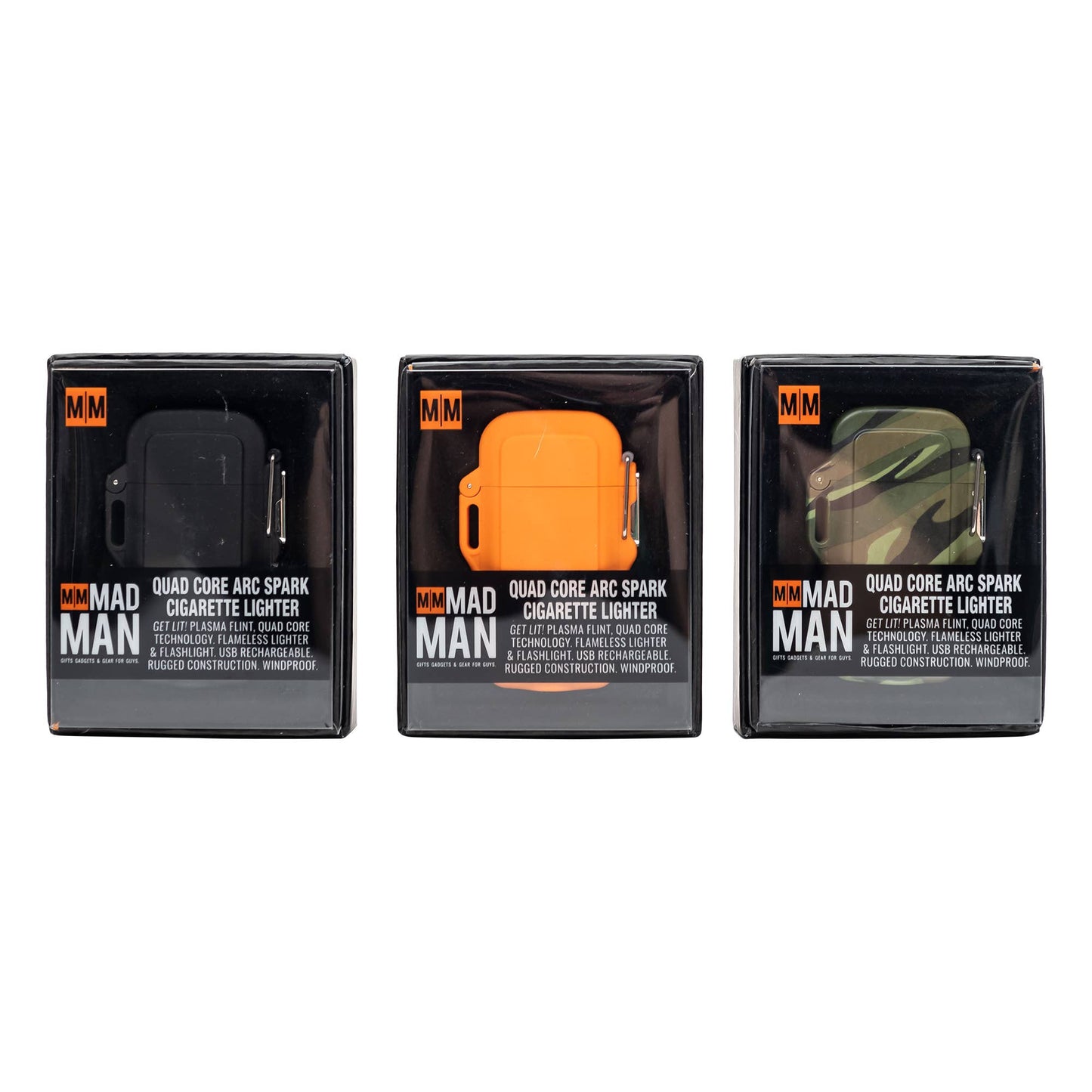 Quad-Core Arc Spark Lighter | USB Rechargeable w/ Flashlight